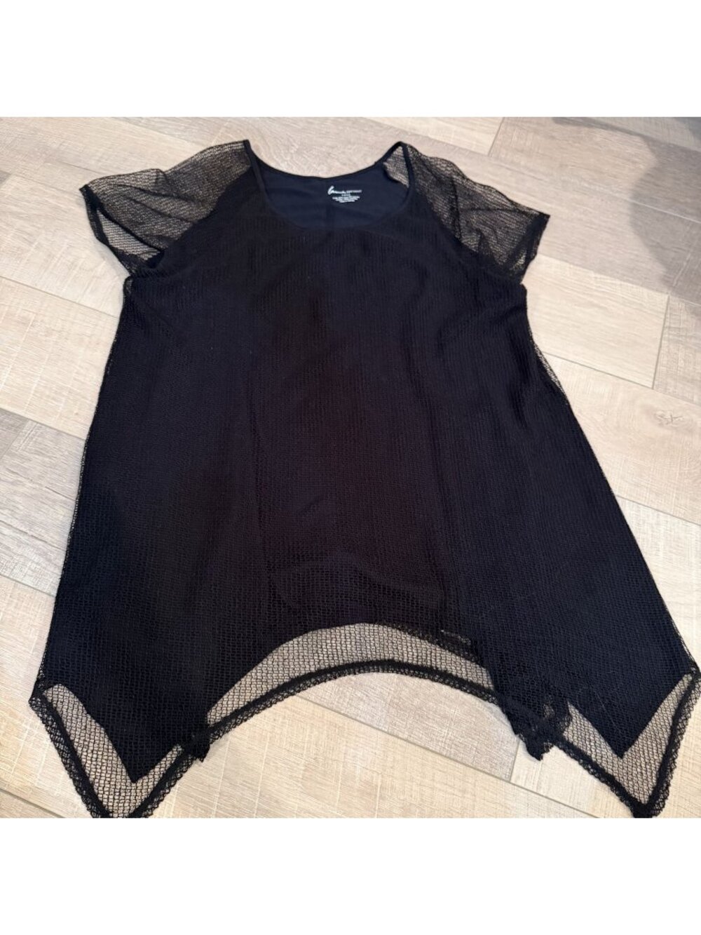LANE BRYANT WOMENS BLACK 14/16 SHIRT SHORT SLEEVE
